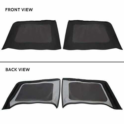 Fit Jeep Wrangler 4 DR JK Soft Top 2007-2009 Tinted Windows Black Sailcloth