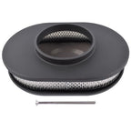Black Cast Aluminum Half Finned 12″ Air Cleaner Assembly for Chevy Mopar Classic