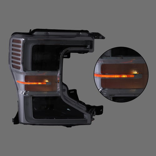 Headlights Replacement For Ford F250 F350 SuperDuty 2020-2022 LH+RH LED Chrome