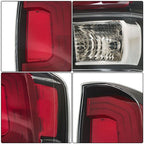 Black Bezel LH+RH Clear Lens Brake Lamp Tail Lights Fit For Toyota Tacoma 16-21