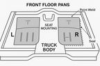 Front Floor Pan for Ford F100 F150 F250 F350 Bronco 1967 1968 1979 Pair