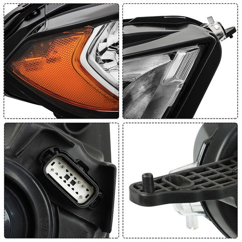 For Ford EcoSport S Sport 2018-2022 LH+RH Headlights Headlamps Halogen Chrome