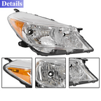 Chrome Headlights Left & Right Side for Toyota Yaris Vitz Hatchback 2012-2014