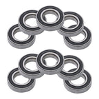10Pcs R18-2RS 1-1/8" × 2-1/8" ×1/2" Double Rubber Seals Deep Groove Ball Bearing