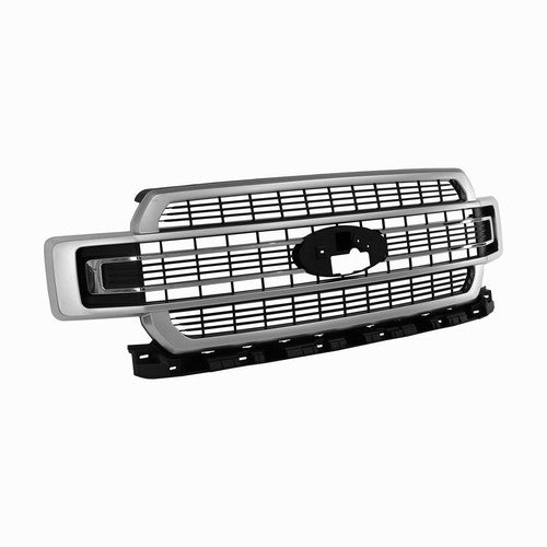 Ingot Silver Front Bumper Grille Grill for 2018-2020 for Ford F-150 Limited