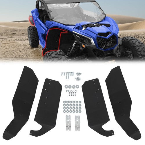 4PCS Fender Flares Mud Flaps for Can Am Maverick Max 1000 13 18 With Hardware Kits