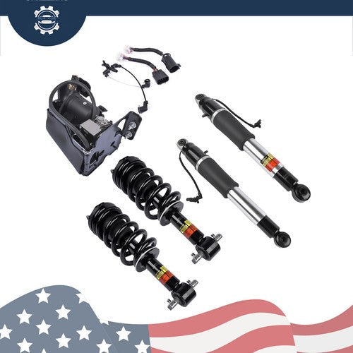 Front Rear Shock Absorber Strut Assys + Compressor For Cadillac Escalade 2015-20