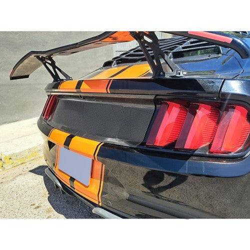 Carbon Fiber Look Trunk Panel Decklid Rear Trim Cover for 2015-2023 Mustang GT