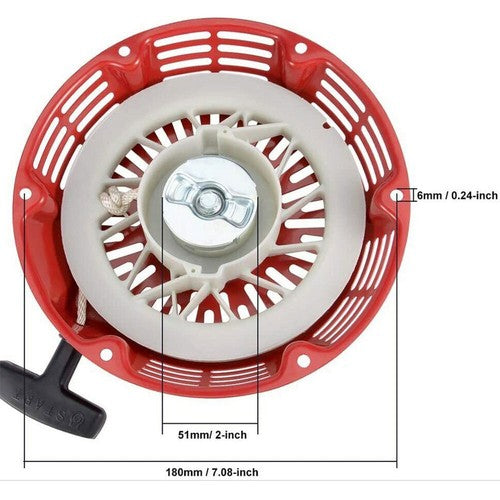 Recoil Pull Start Assembly Cover Fit For Honda GX240 GX270 Mounting Bolts Red