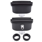 Oval Finned Black Aluminum Push-in Breather & PCV Kit 1-1/4" Valve Cover Holes