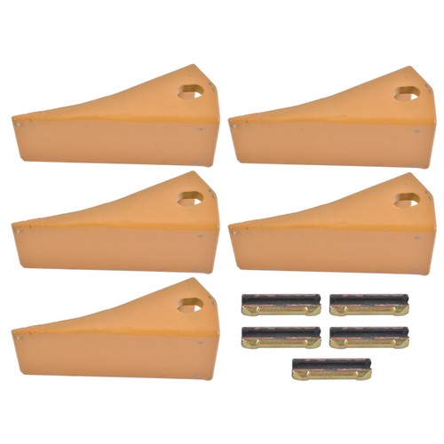 5Pcs 230SP Casting Bucket Teeth & TF23P Flex Pins for Backhoe Skid Steer Loader