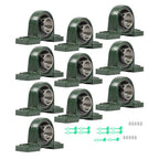 10 × UCP206-20 Pillow Block Bearing 1-1/4" Bore 2 Bolt Self-Aligning Solid Base