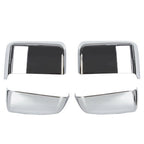 Pair Chrome Tow Mirror Cap Cover for 2014 2018 2019 Chevy Silverado GMC Sierra