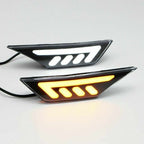 Black LED Front Bumper Side Marker Light Turn Signal for 2016-2021 for Honda Civic