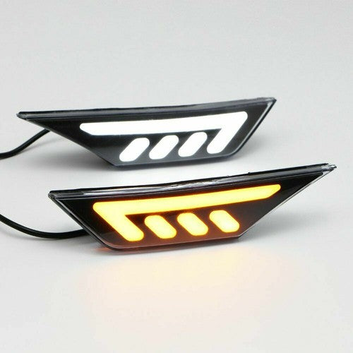 Black LED Front Bumper Side Marker Light Turn Signal for 2016-2021 for Honda Civic