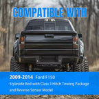 Black Rear Bumper Top Step Cover with Sensors for Ford F150 F 150 09 14 Styleside