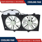 Dual Radiator and Cooling Condenser Fan w/Kettle for 2012-2017 for Toyota Camry