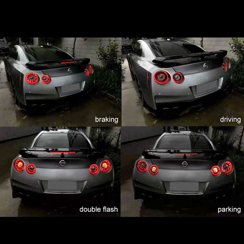 Red LED OE Style Tail Lights Upgrade Brake Lamps for 2009-2022 for Nissan GTR R35