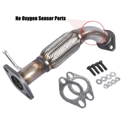 Exhaust Front Flex Pipe for 2011-15 Optima Sonata HYBRID W/o Oxygen Sensor Ports
