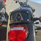 Curved Laydown License Plate Mount Bracket For Harley Sportster Dyna Softail