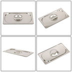 Restaurant Steam Table Pans 8 Pack 1/3 Size 6 Inch Deep Thickened with Lid