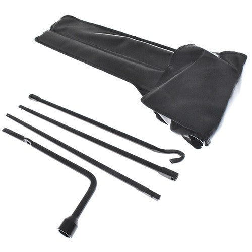 Black Steel Spare Lug Wrench Tire Tool Kit W/Bag Fit For Toyota Tacoma 2005-2013