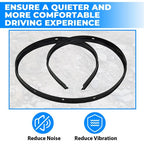 Fit For 08-22 Dodge Challenger Front Bumper Hood Weatherstrip Seal With Rivets