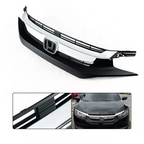 Front Upper Bumper Chrome Grill Grille for 2016 2017 2018 for Honda Civic