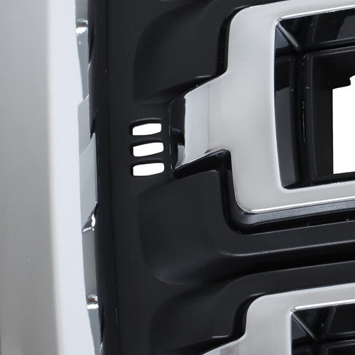 Black Fit For GMC Sierra 1500 2016-2017 2018 Chrome Front Bumper Upper Grille