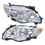 Pair Set For Toyota Corolla 2009-2010 Headlight Replacement Halogen Clear L+R