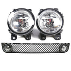 Lower Bumper Grille Grill +Pair Halogen Fog Lights Lamps For 2008-2010 Scion xB