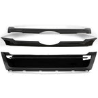 Glossy Black ABS Front Bumper Grille Trim Molding for 2011-2014 Ford Edge 3 Piece