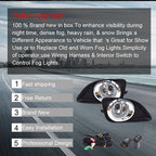 Clear Bumper Lamps Driving Fog Lights+Switch Fit For Camry 2010-2011