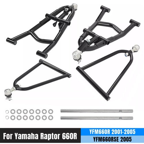 Front Upper Lower A Arms 2 Inch Wider Extender for Yamaha Raptor 660R YFM660R 01-05