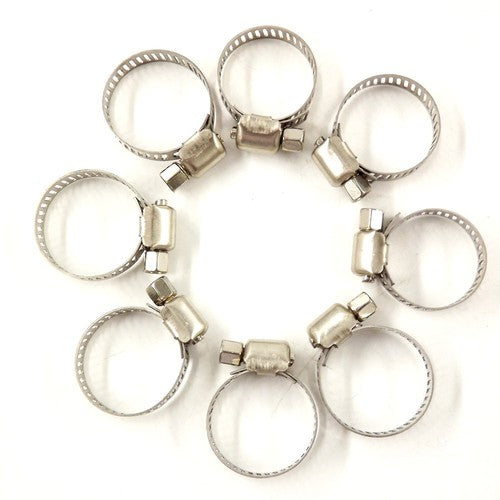 Adjustable 100pcs 1/2"-3/4" Stainless Steel Drive Hose Clamps Fuel Line Worm