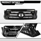 Front Bumper Gloss Black Grille Grill for Toyota Tacoma 2012 2013 2014 2015