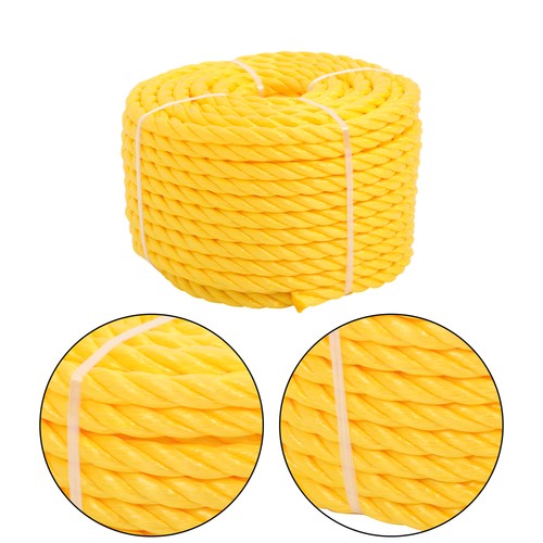 Orange Yellow 1/2in 100ft 3 Stranded Braided Rope for Boats, Dock, Marine Rope