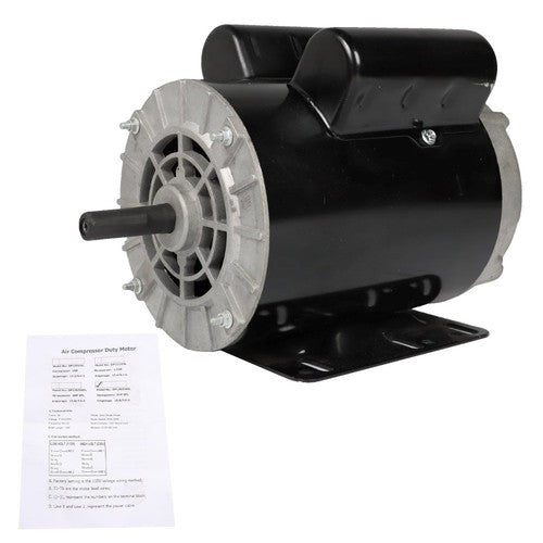 3450RPM 3HP SPL Electric Motor Compressor Duty 56 Frame 1Phase 115/230V New