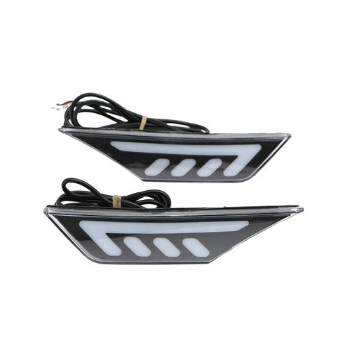 Black LED Front Bumper Side Marker Light Turn Signal for 2016-2021 for Honda Civic