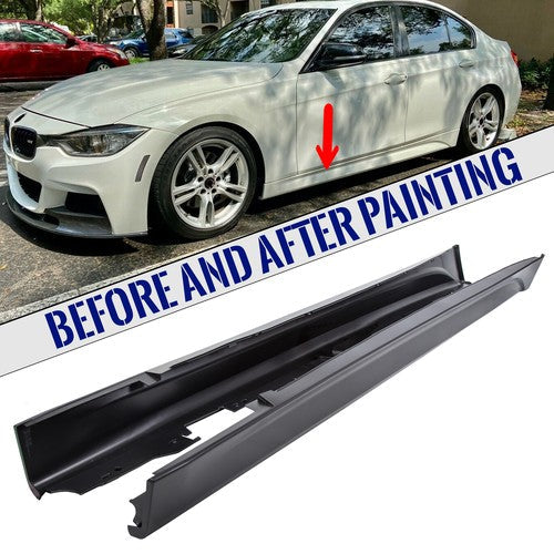 Side Skirts Rocker Panel for BMW F30 F31 3 Series Sedan 12-18 F80 M3 Style