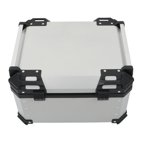 55L Silver Luggage Waterproof Tail Box Scooter Trunk Storage Top Case Motorcycle