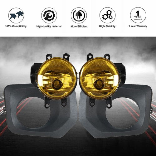Smoked Driving Fog Lights+Wiring Switch Bezel Kit  For 16-20 Toyota Tacoma 2.7L