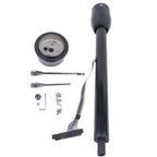 Manual Column Floor Shift Tilt Steering Column w/ Wheel Adapter No Key Black 32"