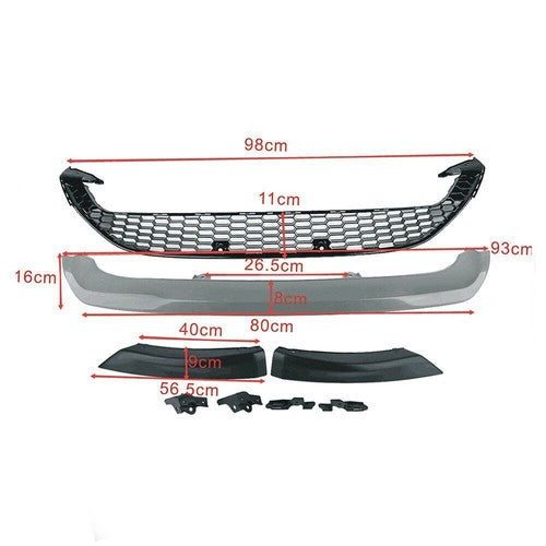 Fit For Ford Focus 2015 2016 Front Bumper Lower Grille Grill Plastic 3PCS Lips