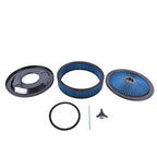 14" x 3" Blue Air Cleaner Set Super Flow Washable Blue Extraflow for Chevy Ford