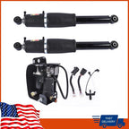 Pair Air Suspension Shocks+Compressor Pump For Cadillac Escalade 1500 2001-2013