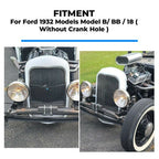 Steel Radiator Front Grille Shell for 1932 Ford Hot Rod Smooth Insert