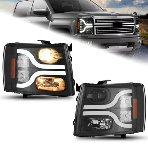 Projector Headlights Lamp LED for 2007-2013 Chevy Silverado 1500 2500 3500 HD