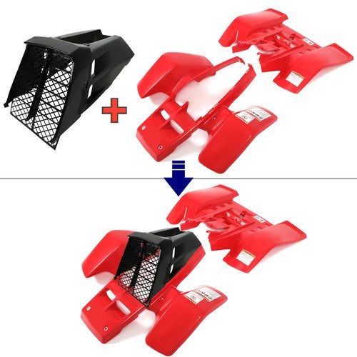 Fenders Gas Tank Plastic Grill Kits for Yamaha YFZ350 Banshee 350 1987-2006