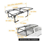 Adjustable Full Size Trunk Bed Truck Rack for Pickup Ladder Lumber Utility Kayak